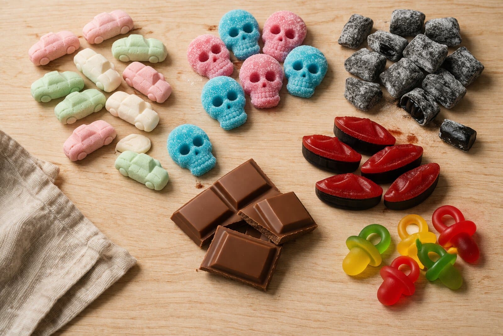 Infographic showing ingredients banned in EU but legal in US candy