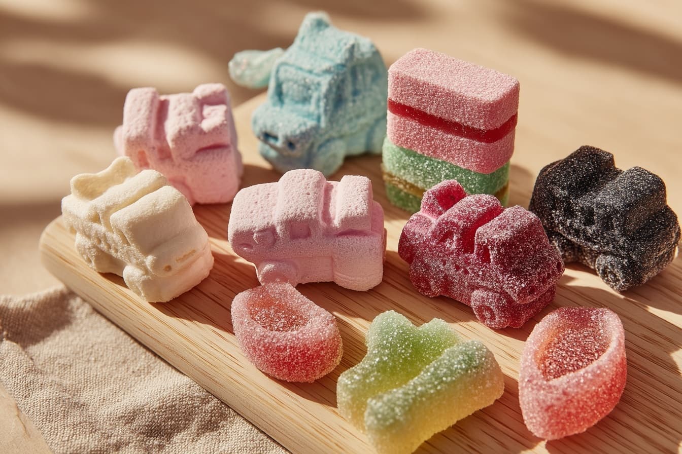 BUBS Sour Skulls and Ahlgrens Bilar side by side