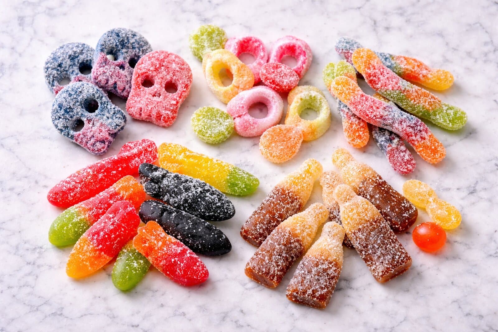 Ingredient labels of Swedish candy vs American candy side by side