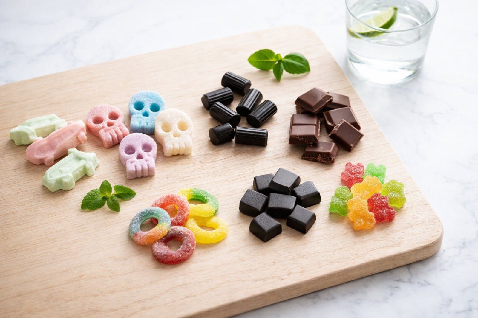 Beginner-friendly Swedish candy selection with BUBS, Bilar, and Marabou