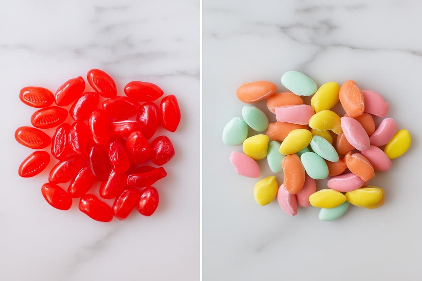 Swedish Fish candy with Swedish flag and question mark